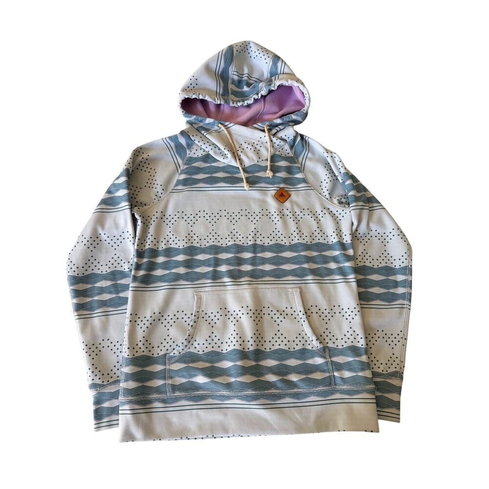 Burton WB Heron Pullover Women's Fleece Hoodie - Blue/Pink